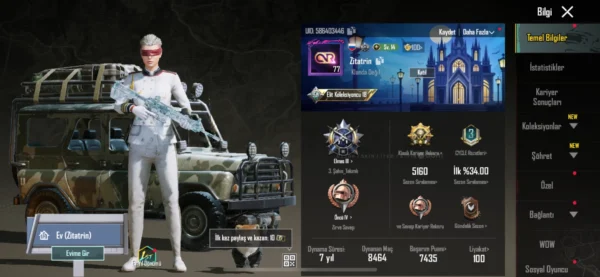 Pubg Mobile BUZ 6 KERTENKELE 4 NADİRLİK ABİDESİ